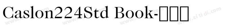 Caslon224Std Book字体转换
